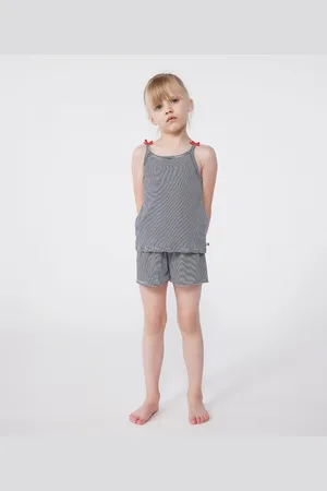 Petit Bateau Pyjashort in katoen, met bandjes, strepen