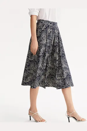 ANNE WEYBURN Wijde rok met bloemenprint, halflang
