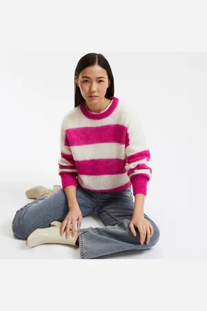 La Redoute Trui met ronde hals in grof tricot