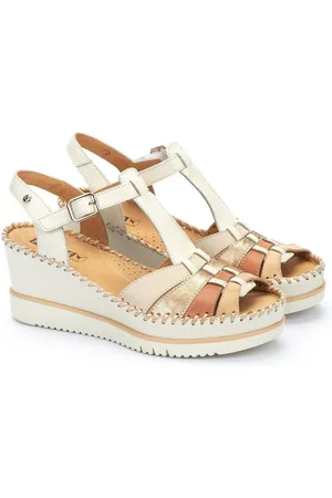 Pikolinos Sandalen in leer met sleehak Aguadulce