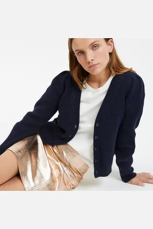 La Redoute Kort vest met V-hals in grof tricot met knoopsluiting