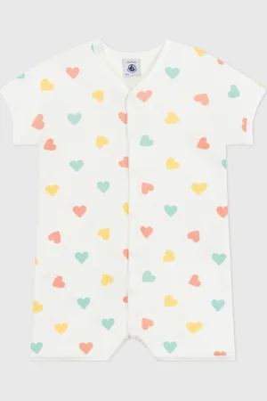 Petit Bateau Korte katoenen pyjama met hartjes