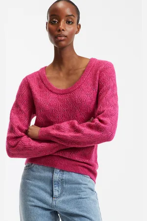 La Redoute Trui met ronde hals in grof tricot