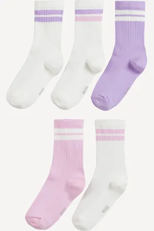 La Redoute Set van 5 paar kousen, effen met strepen