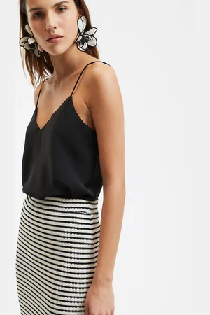 La Redoute Satijnen tanktop met V-hals en dunne bandjes