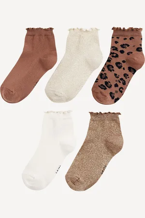 La Redoute Set van 5 paar kousen, effen en met luipaardprint