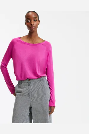 La Redoute Trui met ronde hals in fijn tricot, lange mouwen