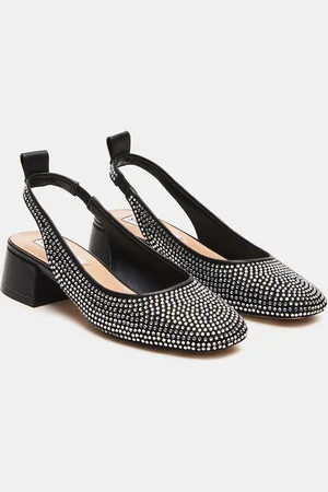 Steve Madden Slingback leren pumps; brede hak.