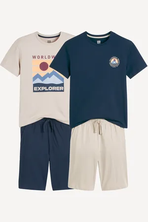 La Redoute Set van 2 katoenen pyjashorts met bergprint