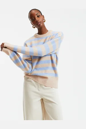 La Redoute Trui met ronde hals en strepen in licht tricot