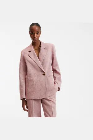 La Redoute Asymmetrische blazer met knoopsluiting van linnen en katoen