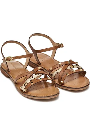 Geox Platte leren sandalen Maddalusia