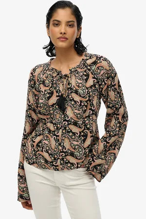 Superdry Bedrukte blouse met lange mouwen