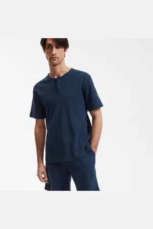 La Redoute Pyjashort T-shirt met Tunesische kraag, korte mouwen