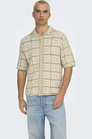 Only & Sons Losvallende mesh blouse met print