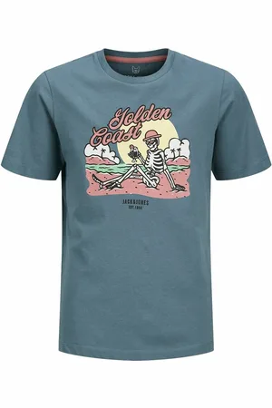 JACK & JONES T-shirt met korte mouwen, skeletmotief