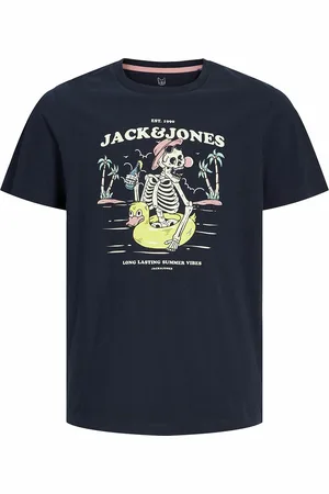 JACK & JONES T-shirt met korte mouwen, skeletmotief