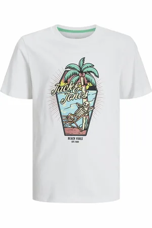 JACK & JONES T-shirt met korte mouwen, skeletmotief