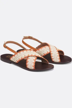 La Redoute Platte sandalen in raffia