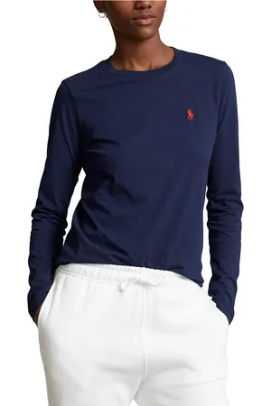 Ralph Lauren T-shirt met ronde hals en lange mouwen