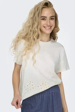 JDY T-shirt met ronde hals en korte mouwen