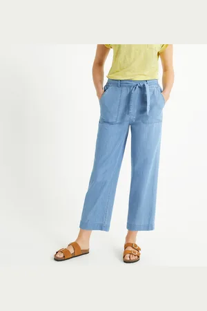 ANNE WEYBURN Wijde jeans, licht denim
