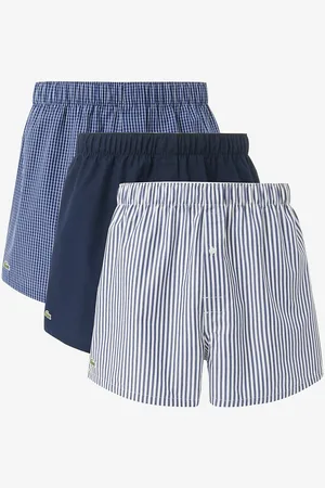 Lacoste Set van 3 gestreepte katoenen boxershorts