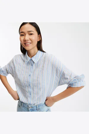 La Redoute Gestreept overhemd, oversized, lange mouwen