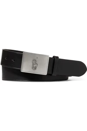 Ralph Lauren Leren riem met plaatje Polo Player