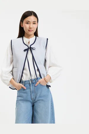 La Redoute Mouwloos jeansvestje, omkeerbaar