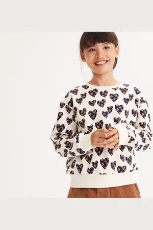 La Redoute Sweater met ronde hals en hartenprint, in molton