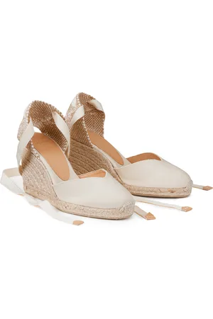 Castaner Espadrilles met sleehak, in stof Chiara