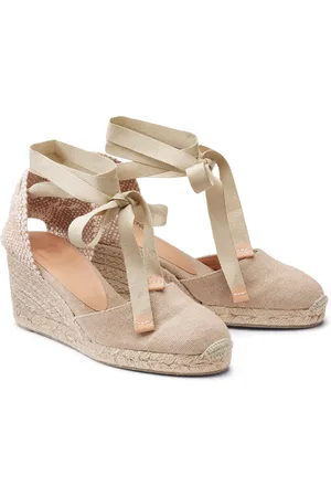 Castaner Espadrilles met sleehak, in stof Carina