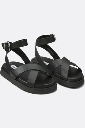 Steve Madden Platte, leren sandalen Bestie