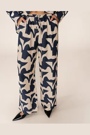 Grace & Mila Broek met rechte pijpen, geometrische print