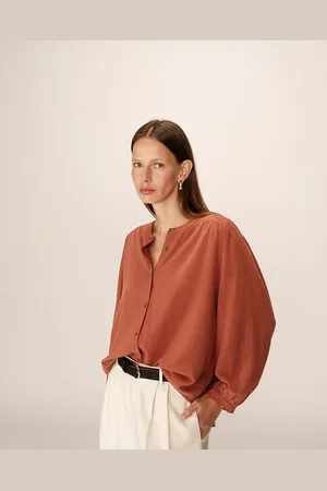 Grace & Mila Blouse met knoopsluiting, Mao-kraag, PORTRAIT