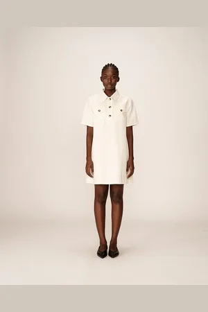 Grace & Mila Jurk met korte mouwen en overhemdkraag PHILINE