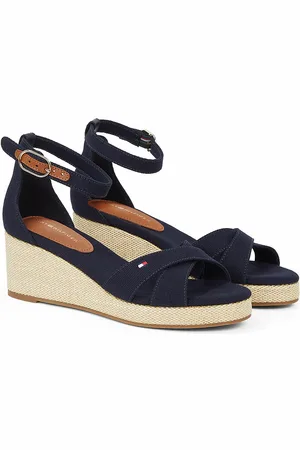 Tommy Hilfiger Gekruiste sandalen met sleehak Flag