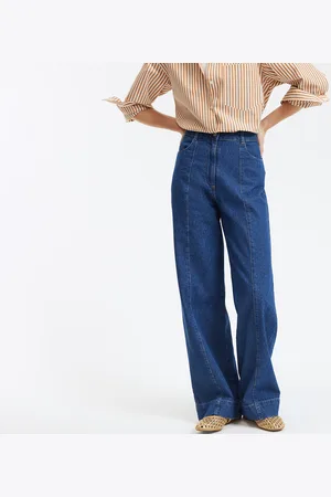 La Redoute Jeans met wijde pijpen, stikseldetails, hoge taille