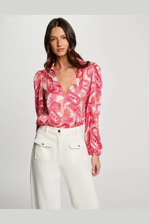 Morgan Veelkleurige damesblouse met lange mouwen