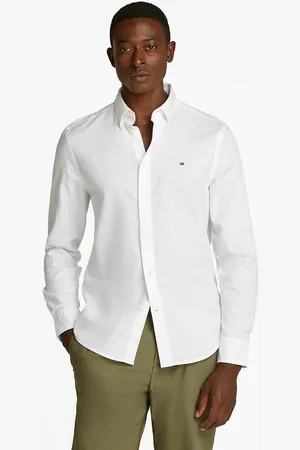 Tommy Hilfiger Recht overhemd van dobbystof