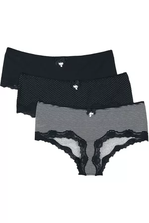 Pussy Deluxe Plaid 3-Set of Hipster Pants Donna Set Mutande