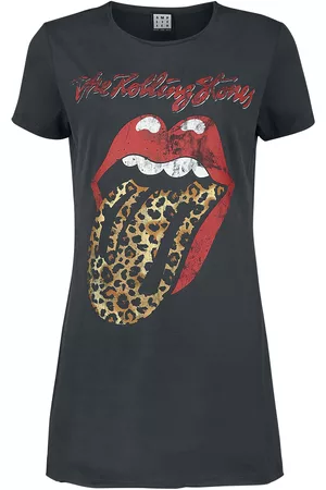The Rolling Stones Korte jurk - Amplified Collection - Leopard Tongue - S tot XXL - voor Vrouwen