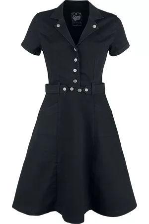 Queen Kerosin Rockabilly Medium-lengte jurk - Workwear Dress - S tot L - voor Vrouwen