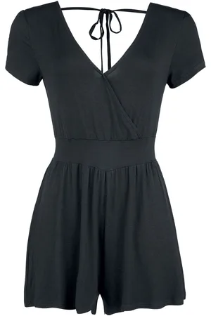 Forplay Jumpsuit - Overlay Back Knotted Short Jump Suit - XS tot XL - voor Vrouwen