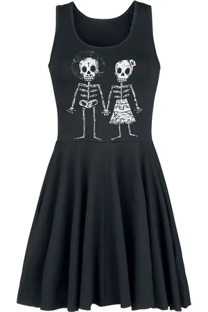 Outer Vision Korte jurk - Skeletion Lovers - S tot L - voor Vrouwen