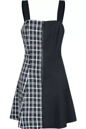 Banned Retro Gothic Korte jurk - Death Check Dress - S tot XL - voor Vrouwen