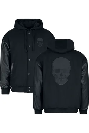 EMP Collegejas - Collegejack met imitatieleren details - M tot XXL - voor Mannen