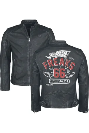 Rock Rebel Lederen jas - Rock Rebel X Route 66 - Leather Jacket - S tot XXL - voor Mannen