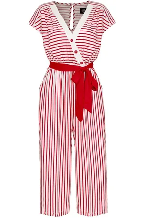 Hell Bunny Rockabilly Jumpsuit - Ahoy Jumpsuit - XS tot 3XL - voor Vrouwen